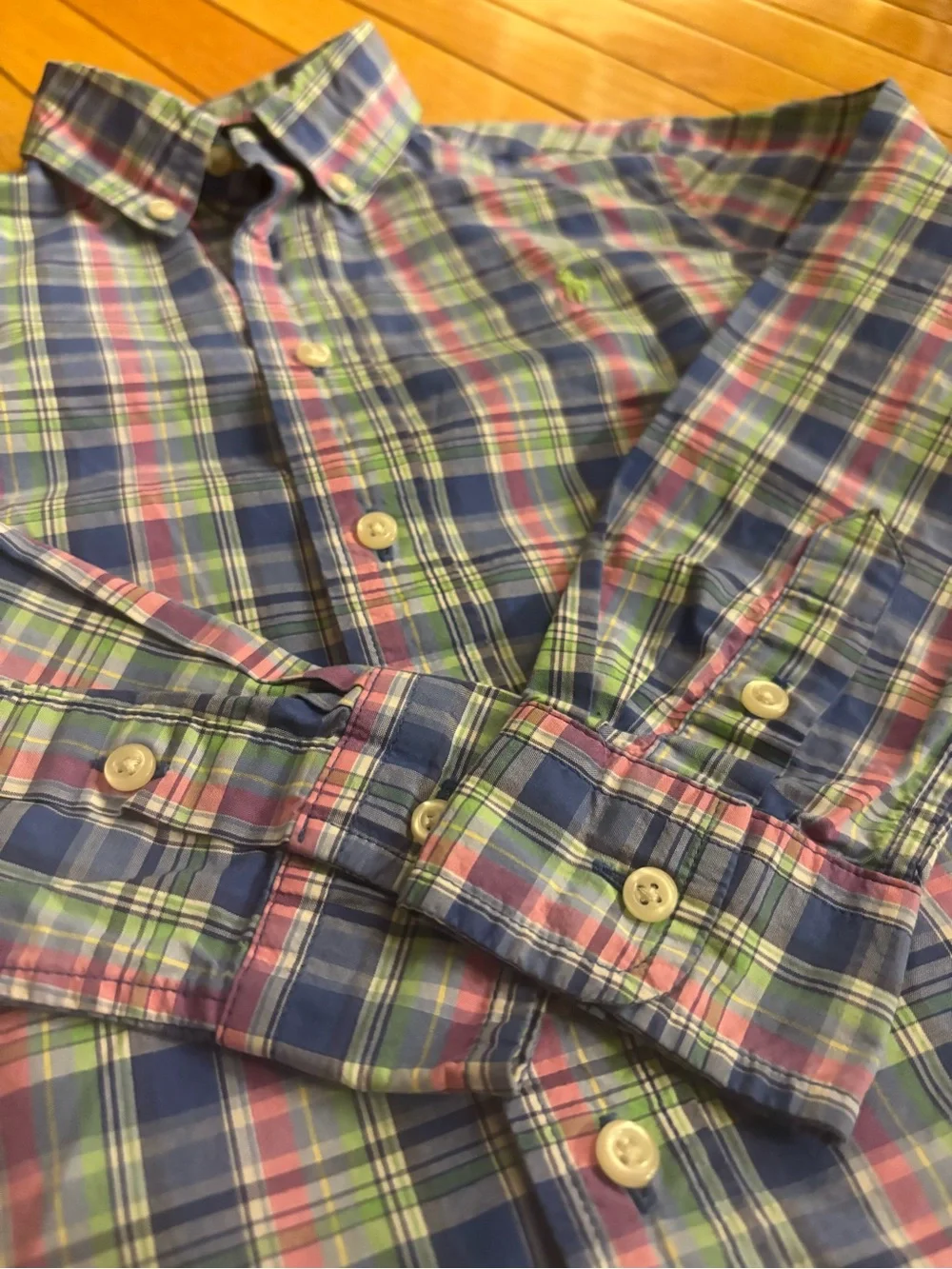 Ralph Lauren Boys Multicolor Plaid Button-Down Shirt Size 6
